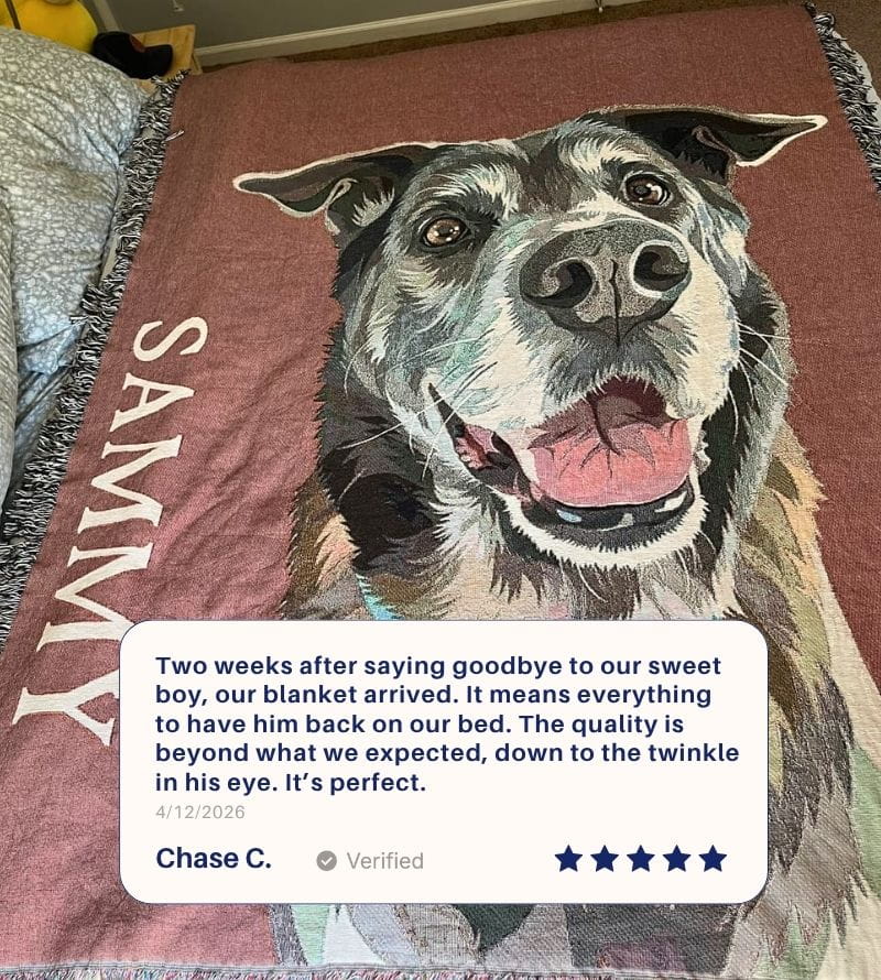 Floral Custom Pet Blanket | Personalized Dog & Cat Blanket